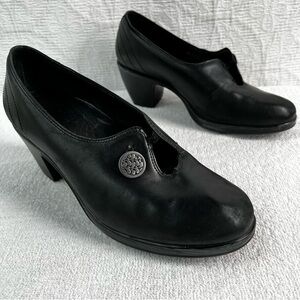 Dansko Brianna Womens 10.5 11 EU 41 Black Nappa Leather Heel Shoes 3305020200